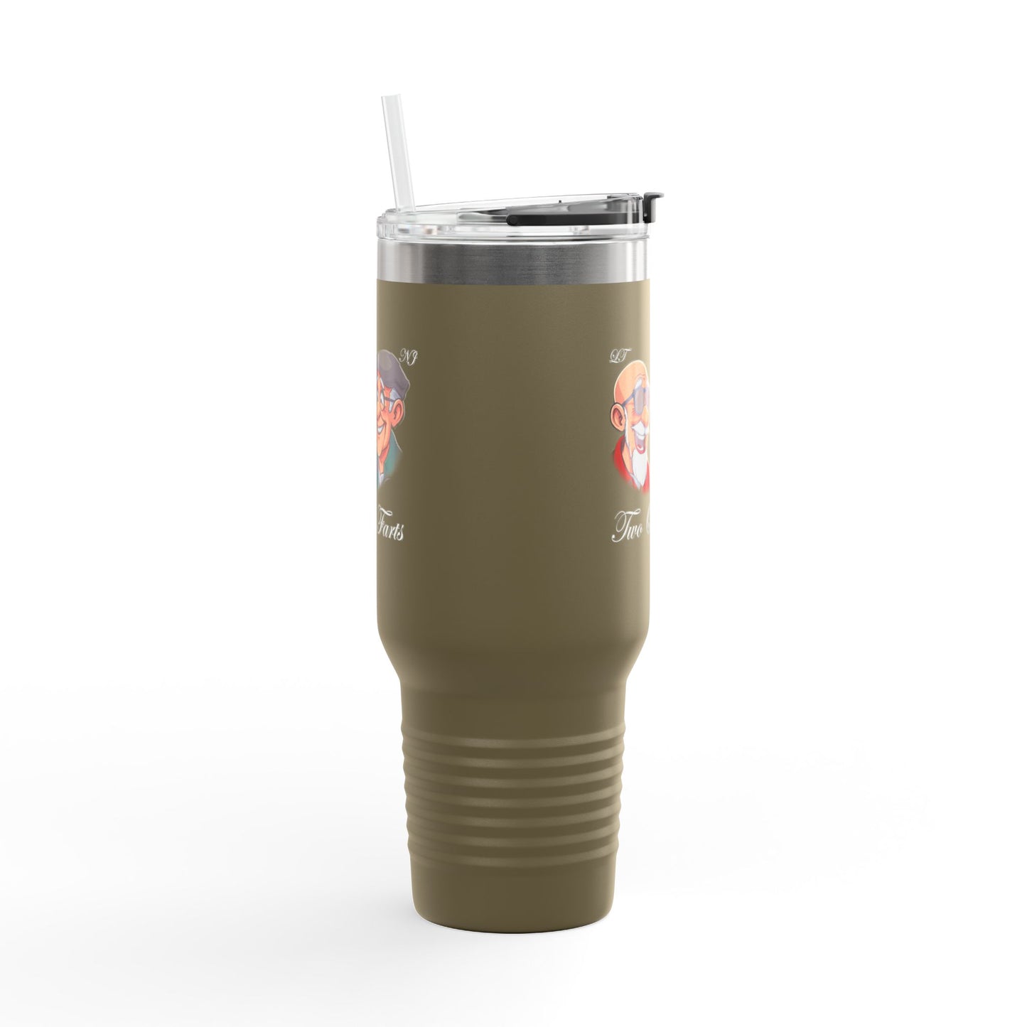 Funny Insulated Travel Mug - 40oz with Cartoon Characters