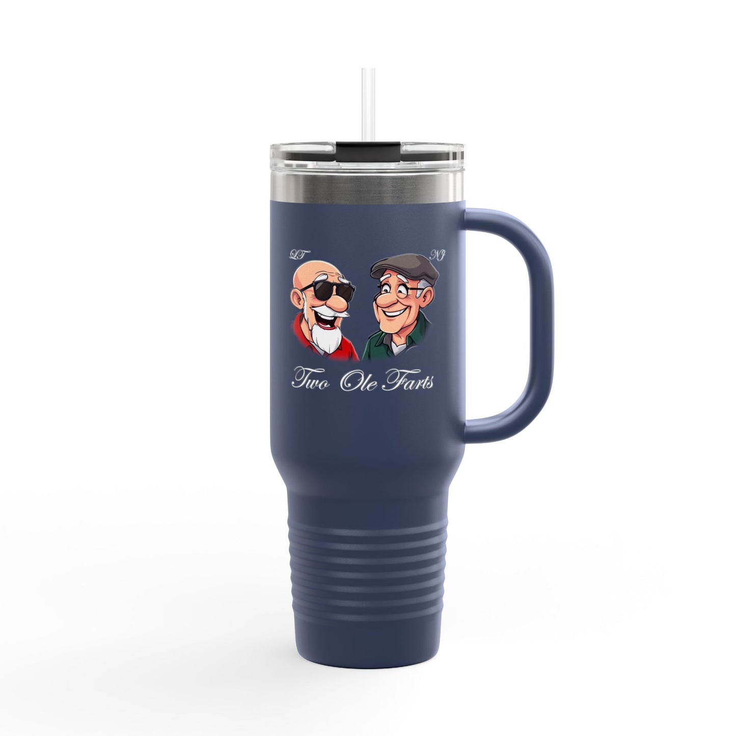 Funny Insulated Travel Mug - 40oz with Cartoon Characters