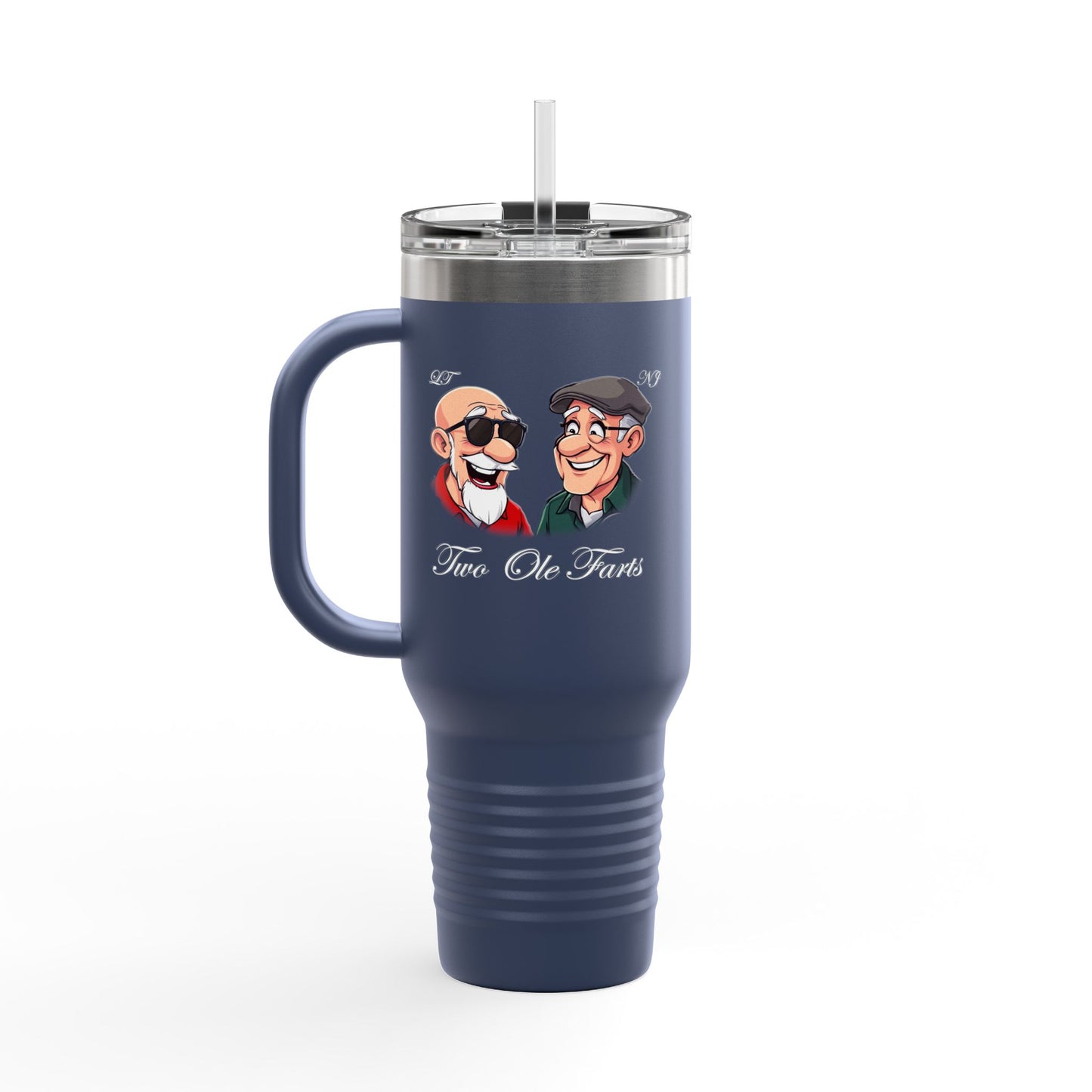 Funny Insulated Travel Mug - 40oz with Cartoon Characters