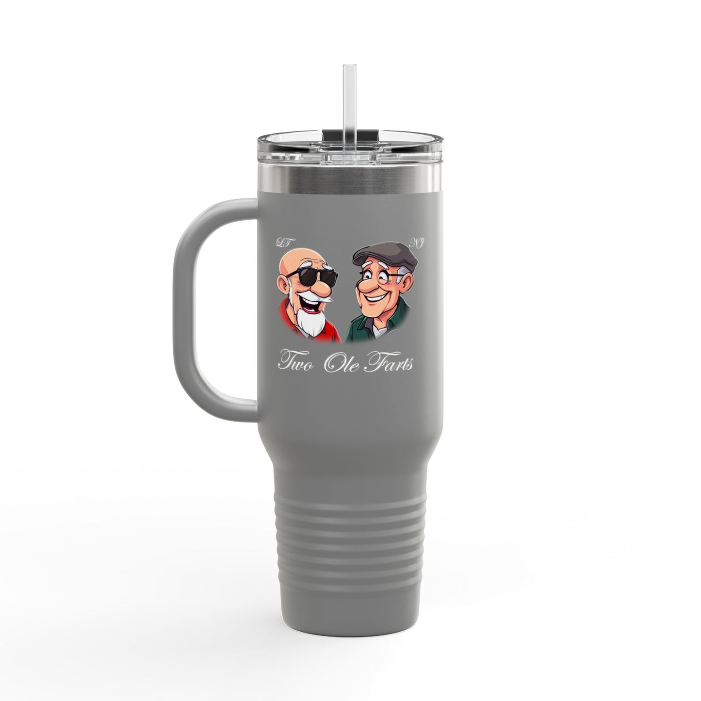 Funny Insulated Travel Mug - 40oz with Cartoon Characters