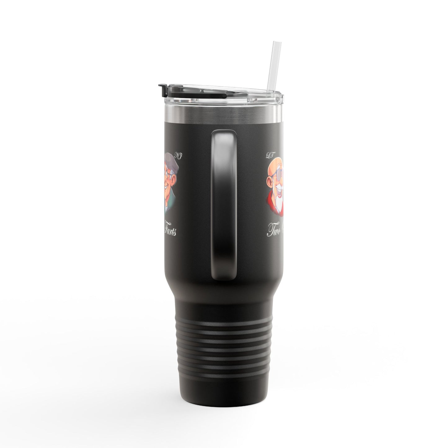 Funny Insulated Travel Mug - 40oz with Cartoon Characters