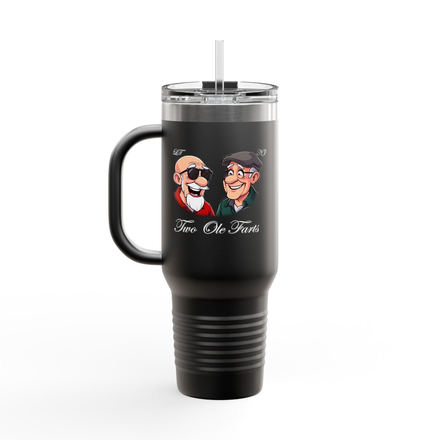 Funny Insulated Travel Mug - 40oz with Cartoon Characters