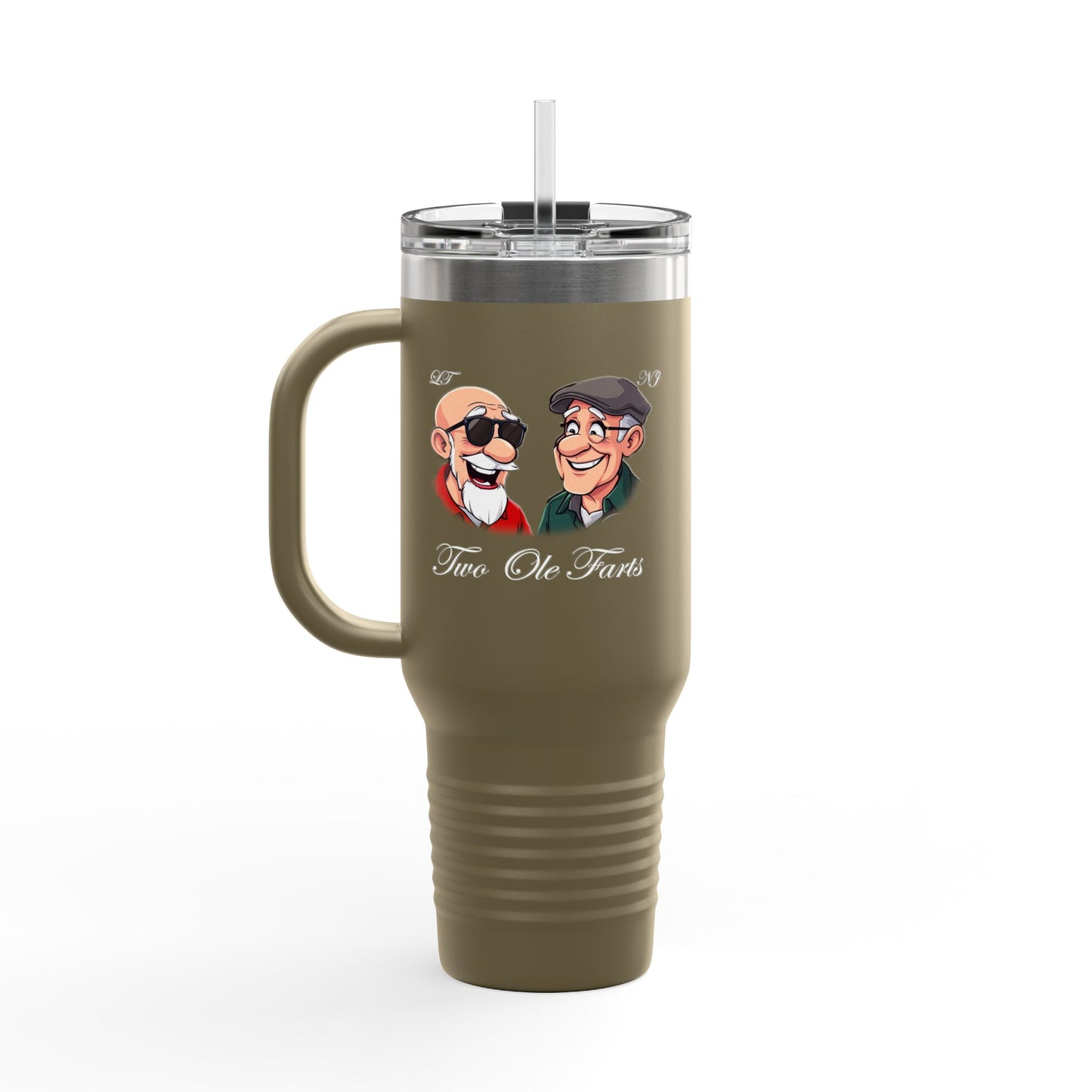 Funny Insulated Travel Mug - 40oz with Cartoon Characters
