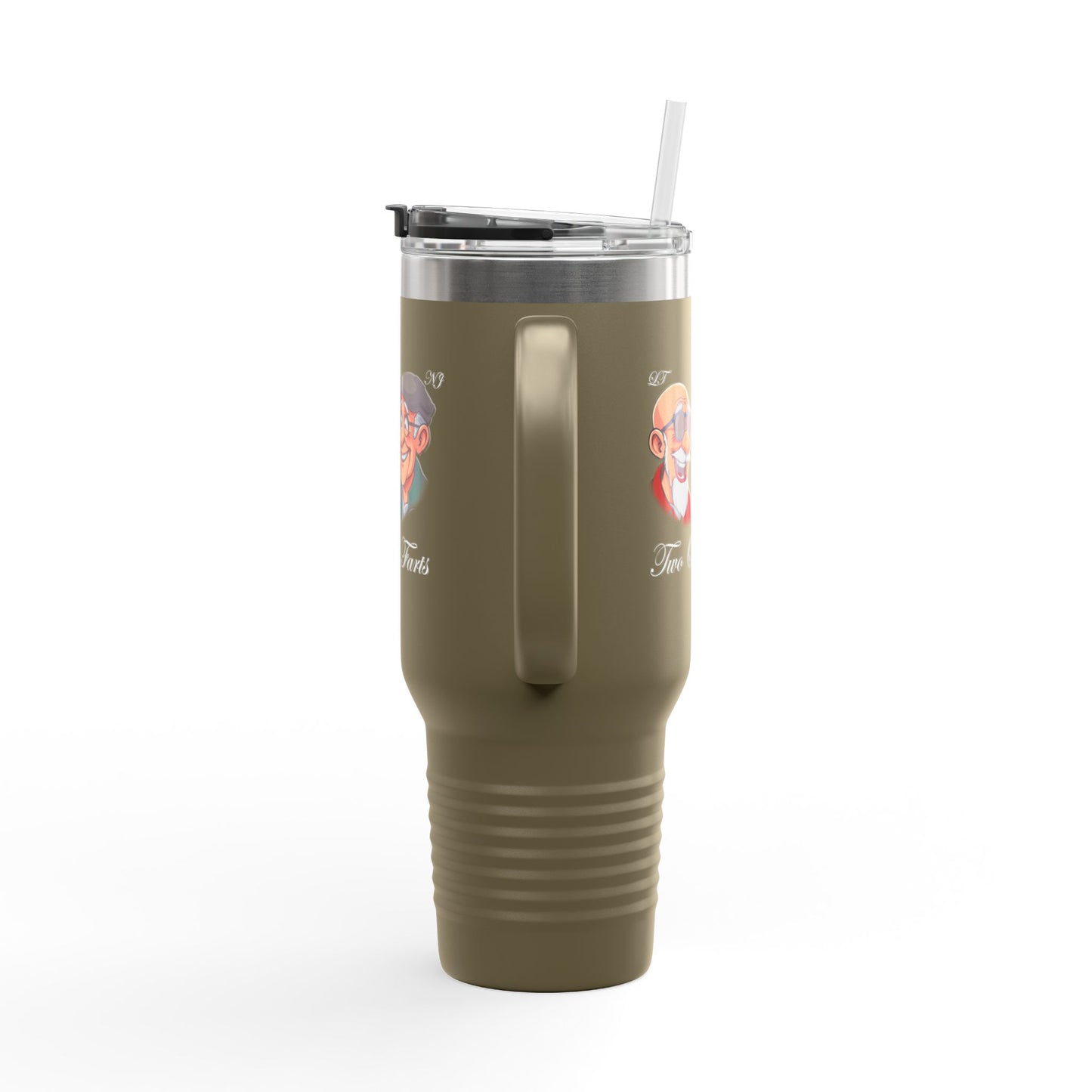 Funny Insulated Travel Mug - 40oz with Cartoon Characters