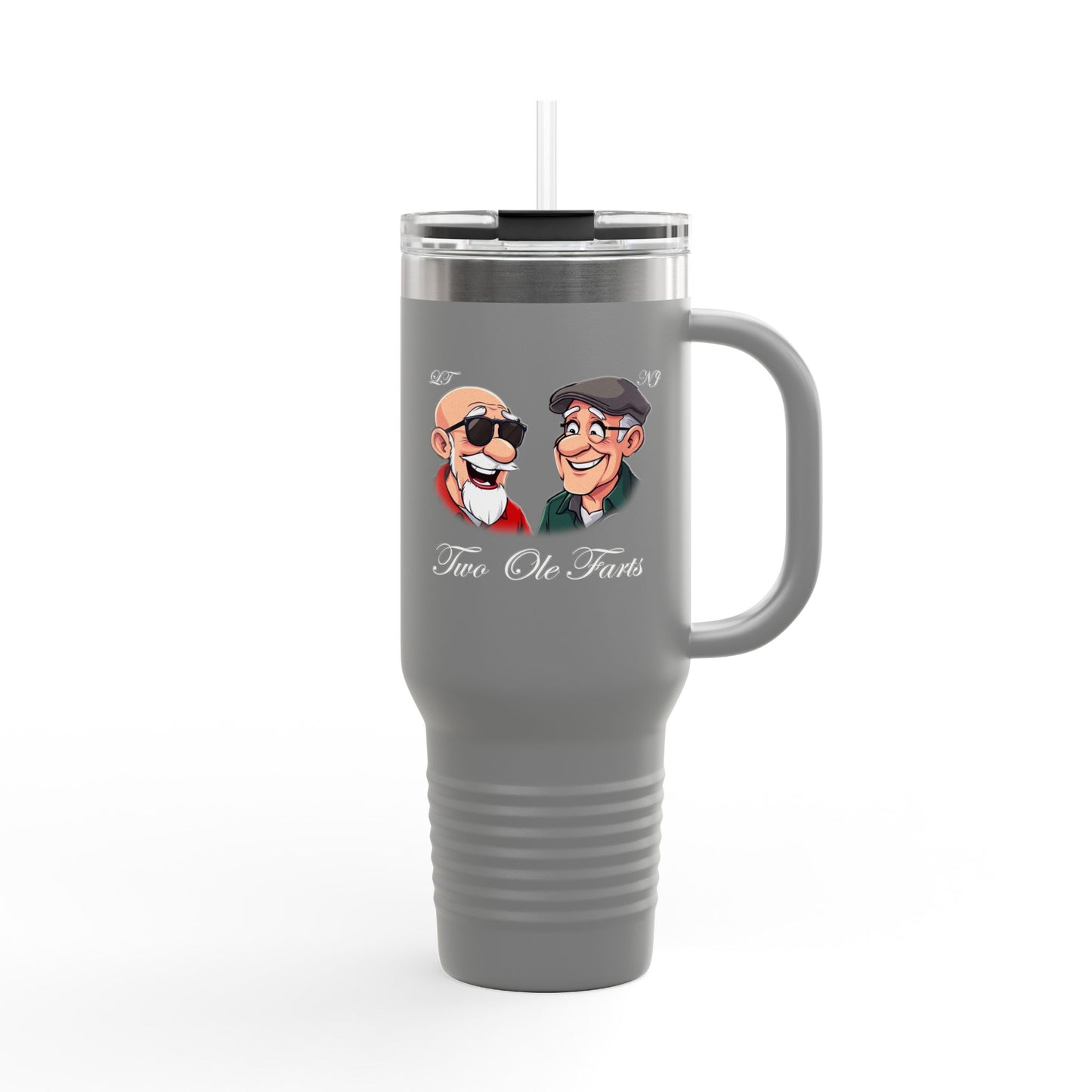 Funny Insulated Travel Mug - 40oz with Cartoon Characters