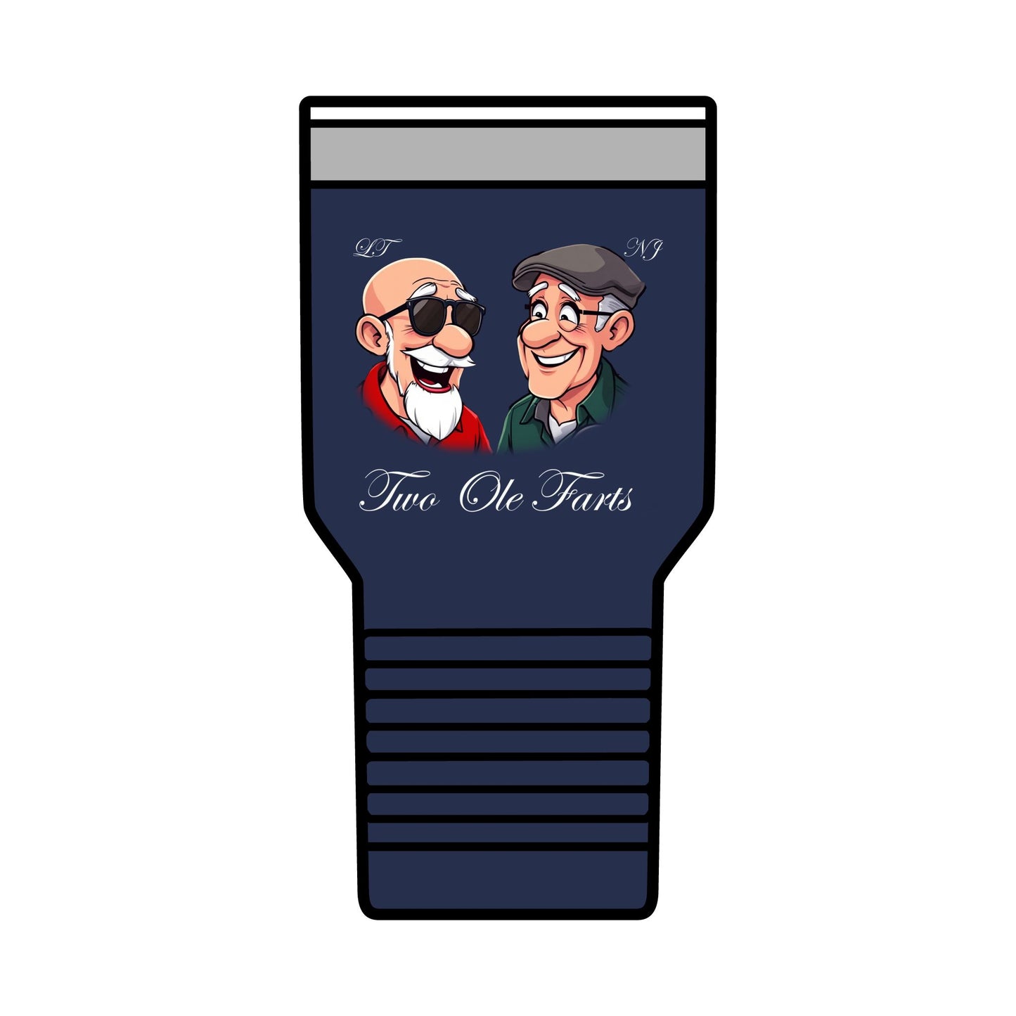 Funny Insulated Tumbler - Two Ole Farts Design - 30oz