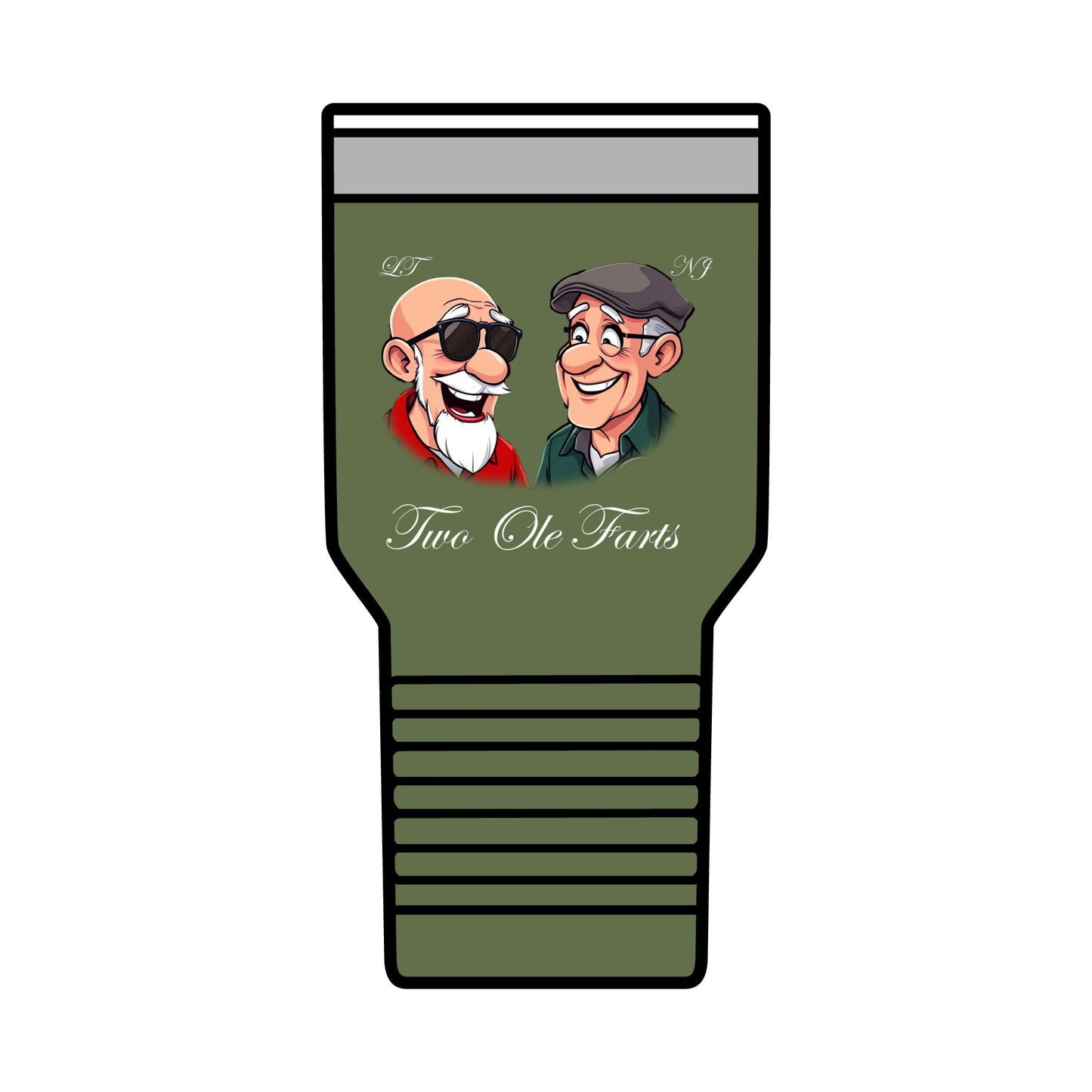 Funny Insulated Tumbler - Two Ole Farts Design - 30oz