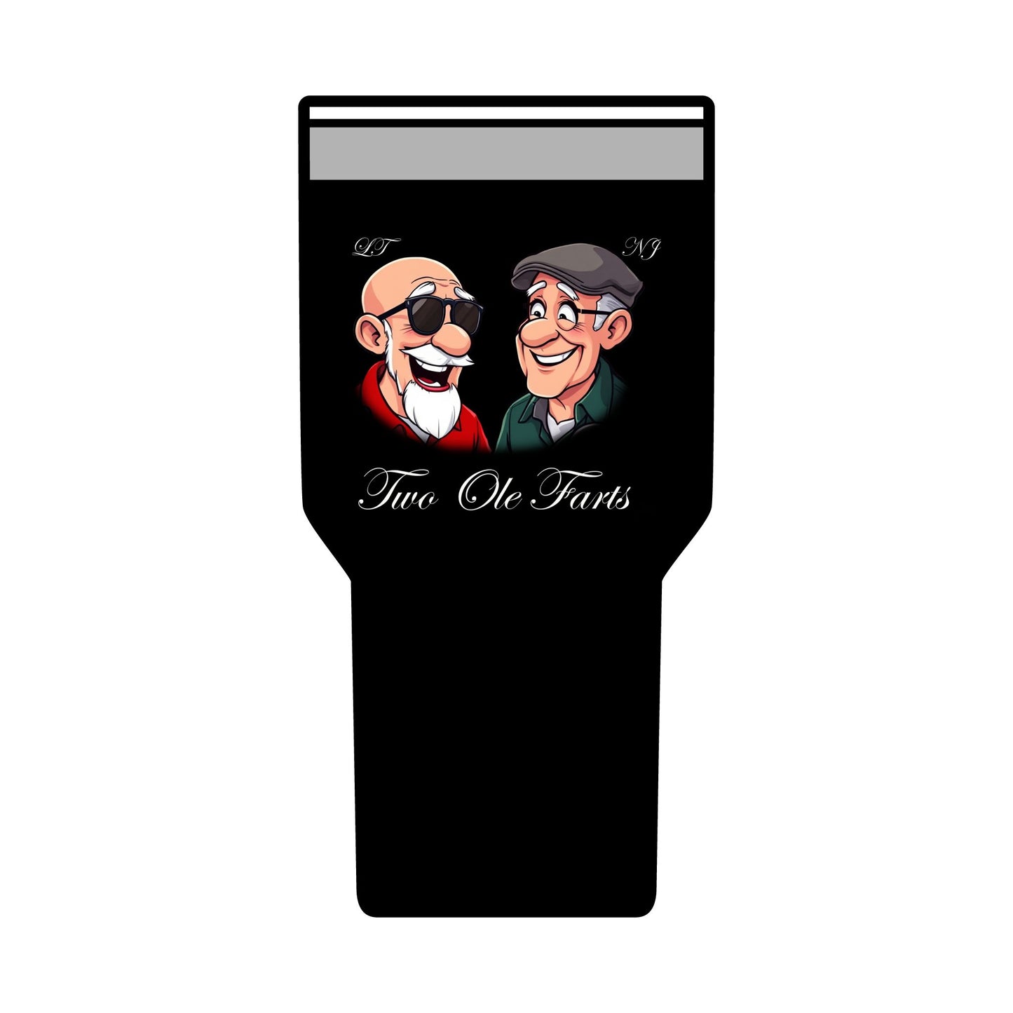 Funny Insulated Tumbler - Two Ole Farts Design - 30oz